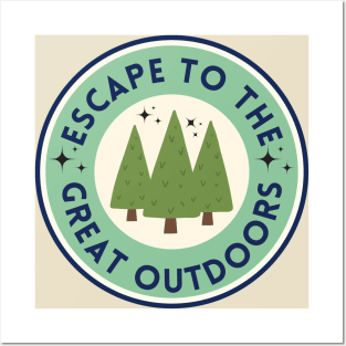 Escape to the Great Outdoors! Simple Camping Shirt Design Posters and Art